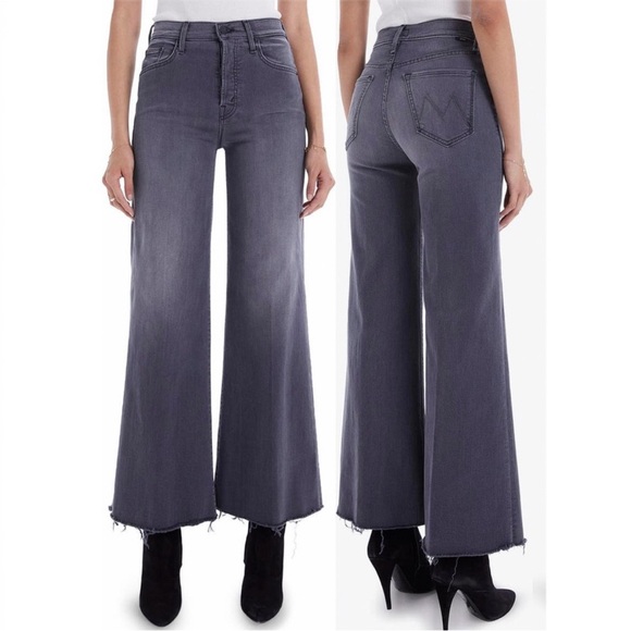 MOTHER Denim - MOTHER The Tomcat Roller Fray Wide Leg Jeans Dancing in the Moonlight